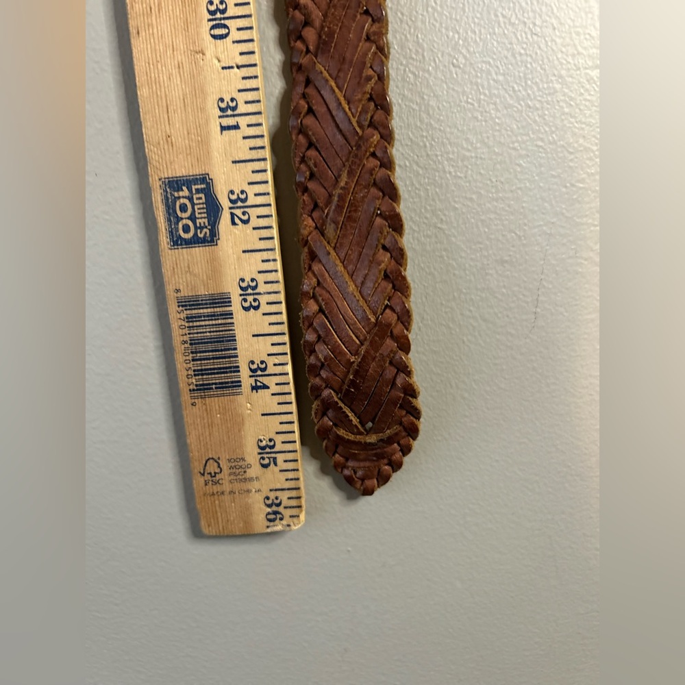 Braided leather belt - Picture 8 of 12